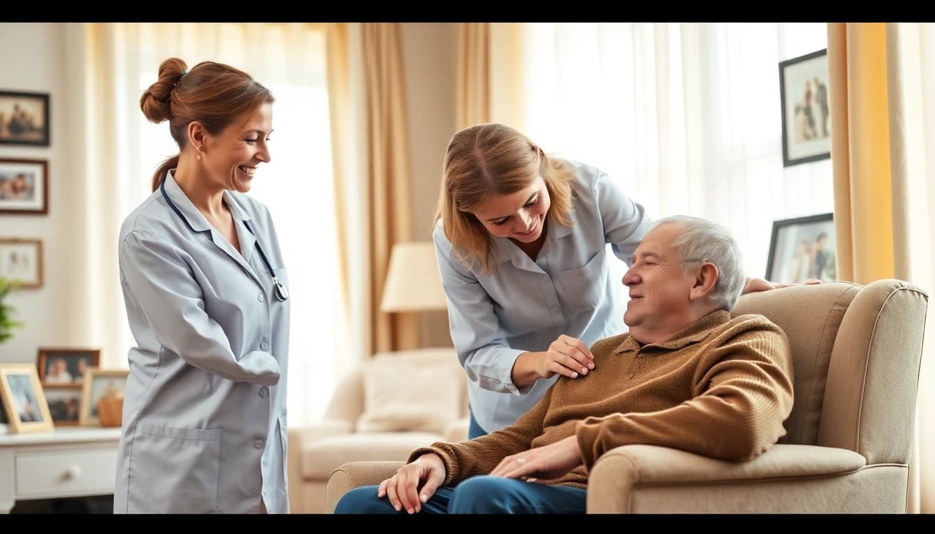 Experienced caregiver provides elderly in home care near me in a warm, inviting home environment.