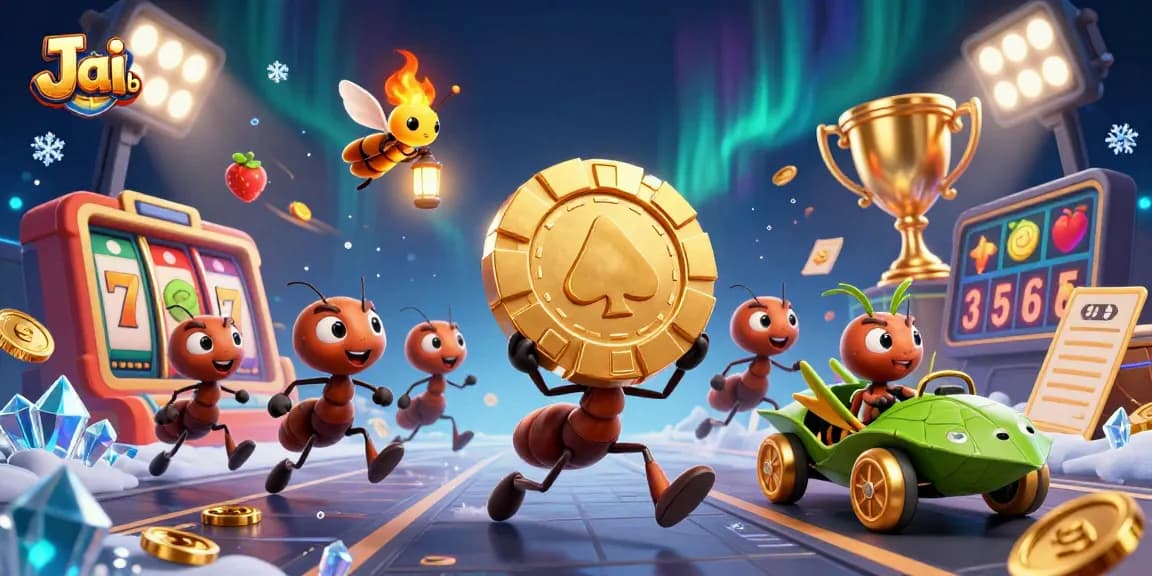 Engage in thrilling gameplay at Jai club with animated characters amidst a dynamic casino heist.