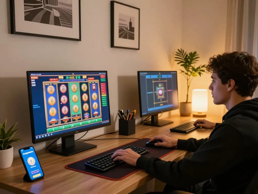 Engaging in a live dealer slot game on hargatoto daftar platform showcasing vibrant gameplay.