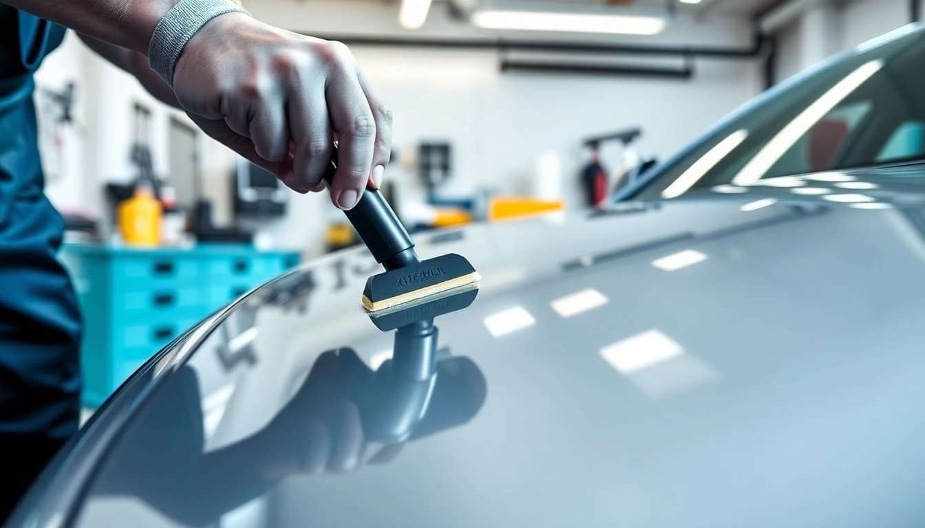 Applying salt protection ceramic coating for superior vehicle shine and longevity.