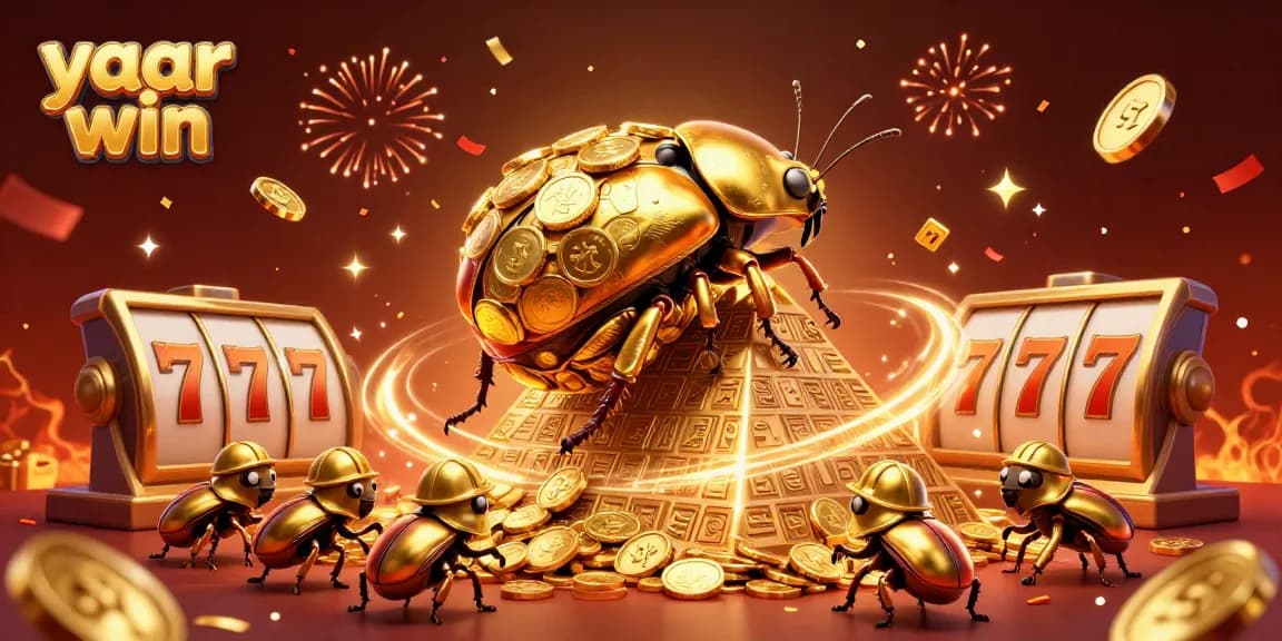 Spin the yaar win jackpot with golden beetles and exciting casino elements!