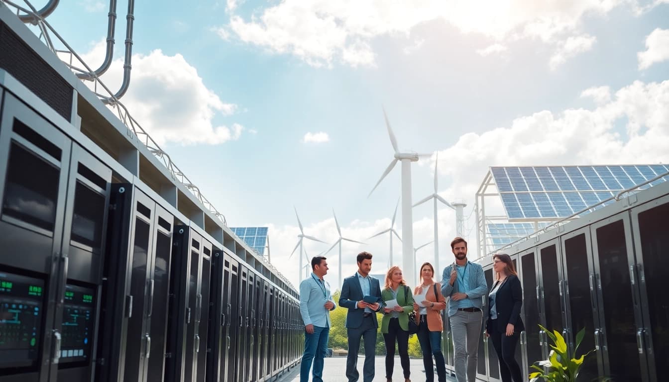 Best cloud mining facility showcasing renewable energy innovations and teamwork.