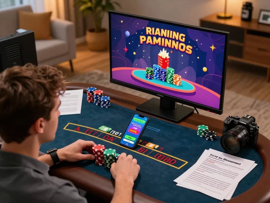Player engaged in online casino gaming at NHÀ CÁI CM88, focused on live dealer blackjack.