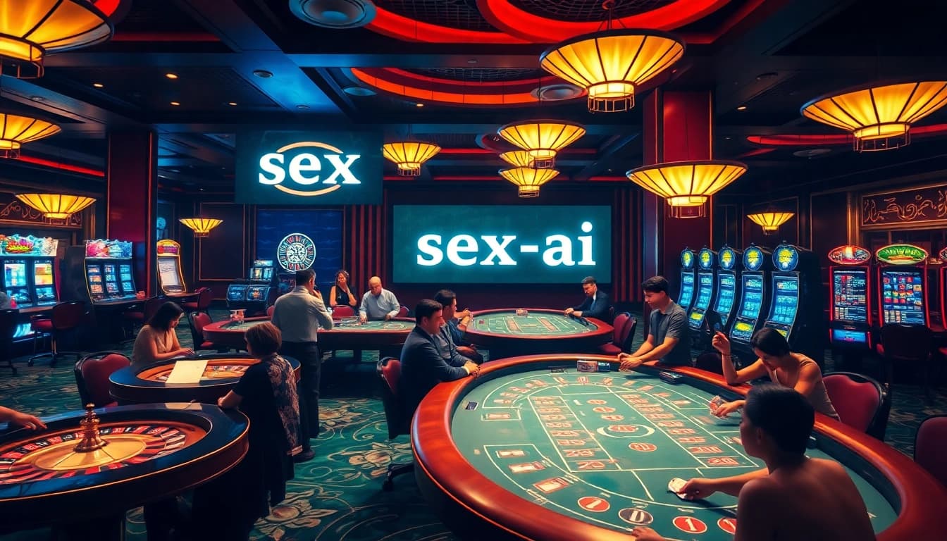 Experience the thrill of casino gaming with a scene showcasing sex ai innovation in gambling.