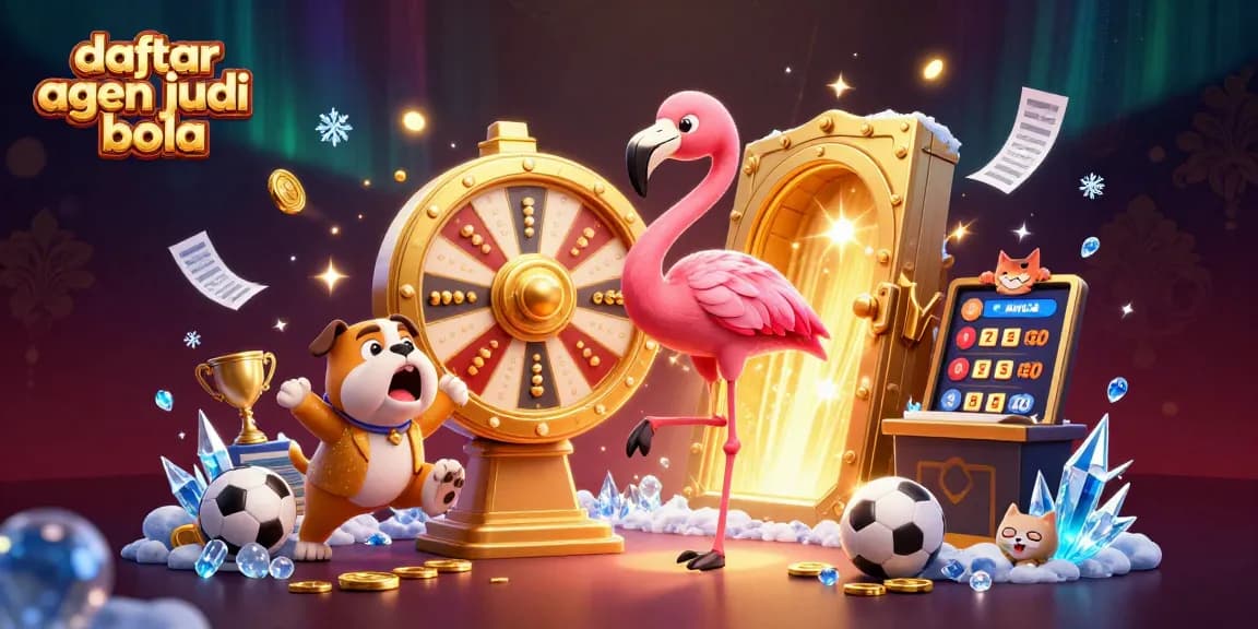 Experience thrilling sports betting action with daftar agen judi bola in a dynamic illustration.