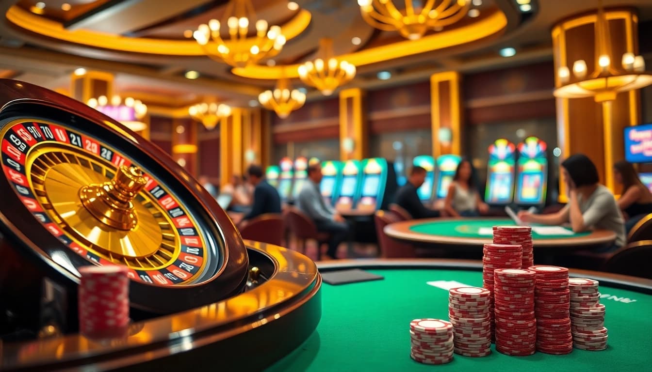 Ressentez l'excitation du casino en ligne France fiable avec des tables vibrantes et des joueurs en action.