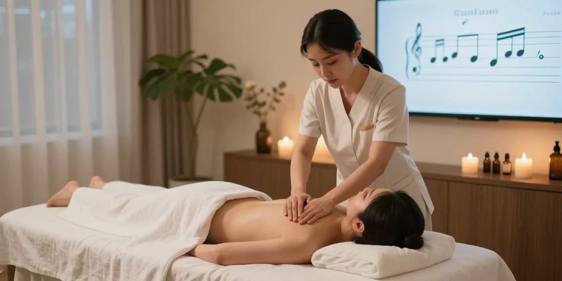 Relaxing 창원마사지 session with skilled therapist in serene spa environment