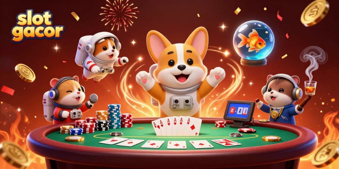 Menang di slot gacor dengan corgi astronot dan karakter lucu di kasino luar angkasa, chipes bertebaran.
