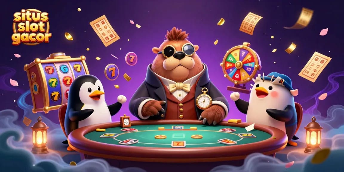 Experience the excitement of situs slot gacor with our jolly walrus, sophisticated dealer, and a bluffing pufferfish.