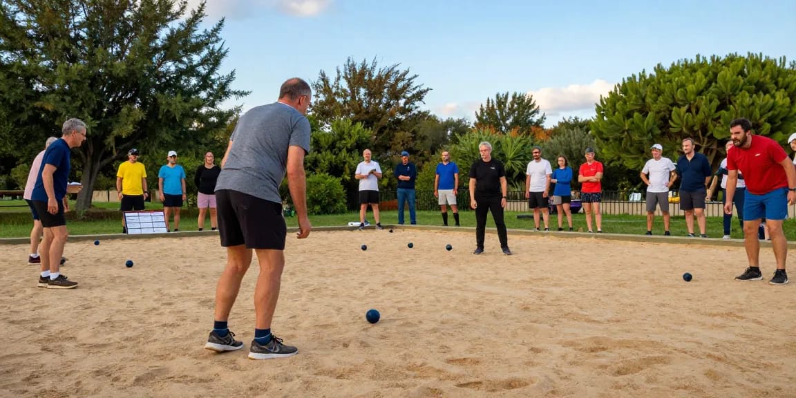 Aktivitas permainan petanque di fopikotapalu.org dengan suasana ceria dan kompetitif