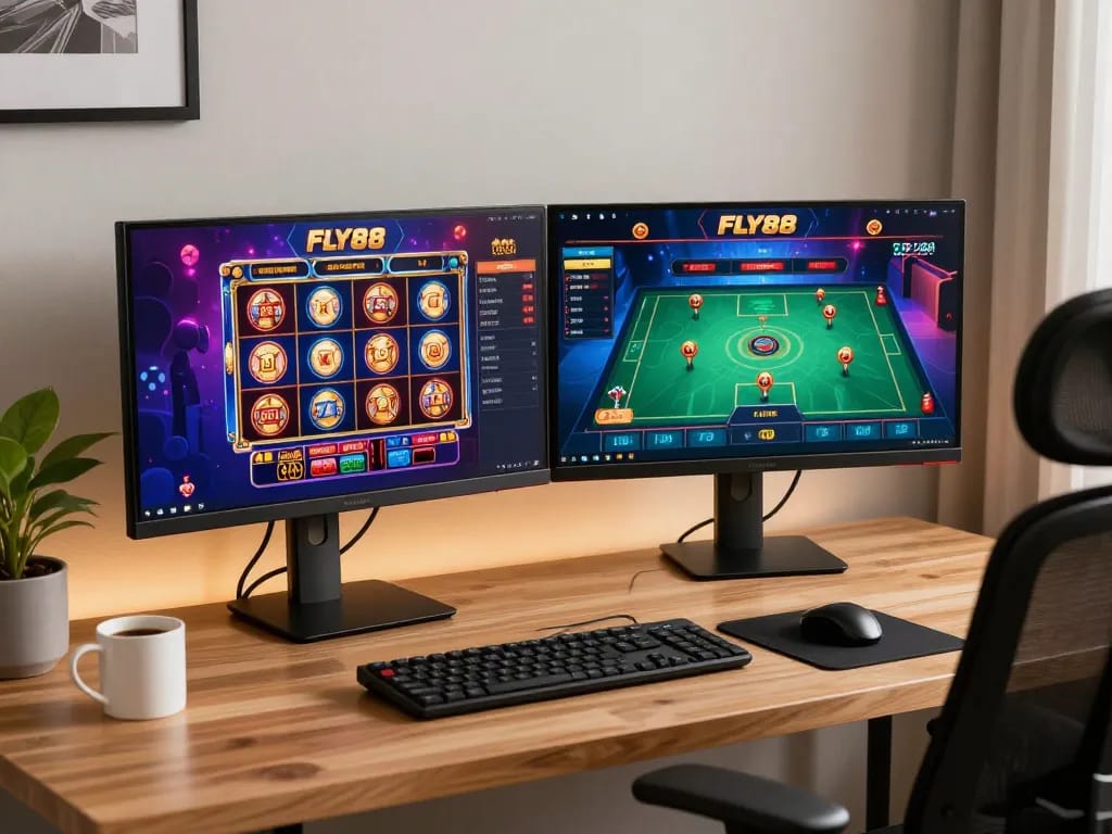 Engaging online gambling experience at FLY88 with vibrant game interfaces and smart setup.