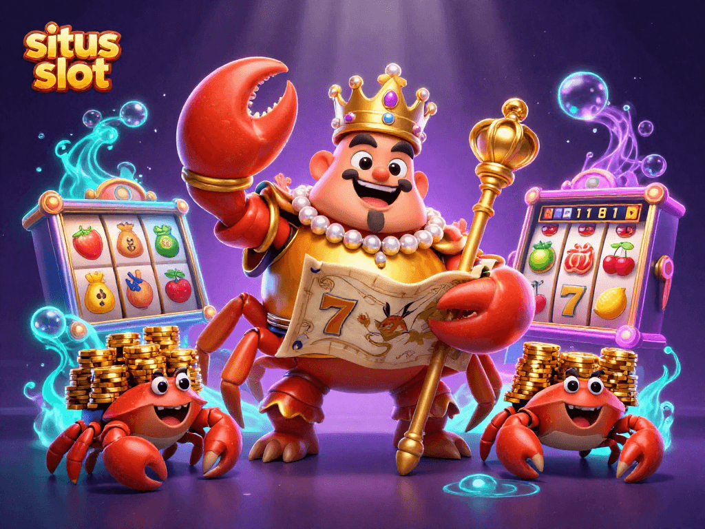 Raih kemenangan dalam situs slot dengan krustasea emas dan simbol keberuntungan yang menarik.