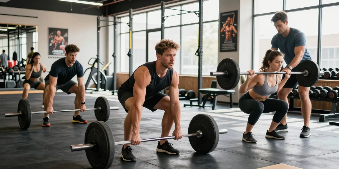 Dynamic training scene at Pharmaqo Shop gym showcasing bodybuilders in action.