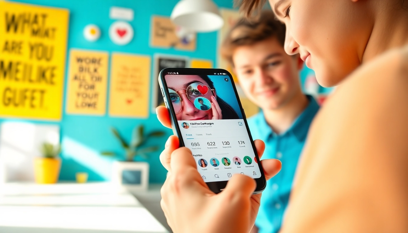 tiktok いいね 買うのための成長に満ちたソーシャルメディアマーケティングのシーン。