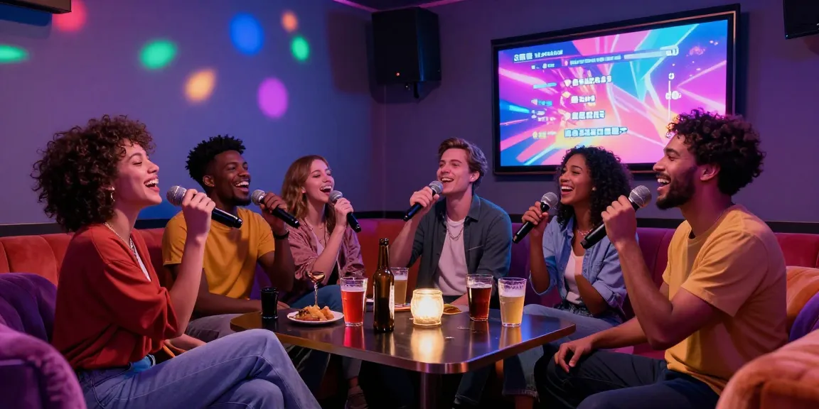 Enjoy a lively night at 강남 퍼펙트 가라오케 with friends singing joyfully.