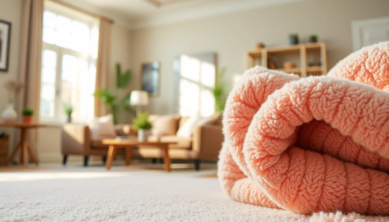Fleece textuur in een gezellige woonkamer met warme kleuren en een uitnodigende sfeer.