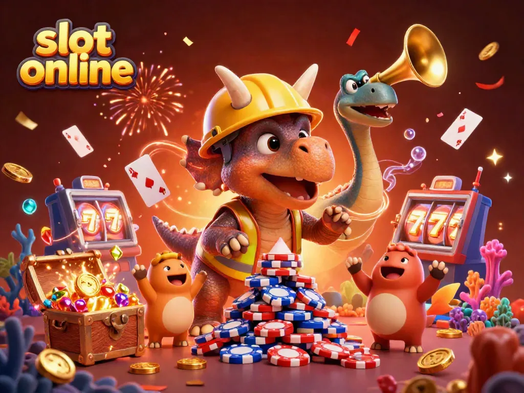 Kembangkan keterampilan bermain slot online dengan memutar roda slot yang menggembirakan di ilustrasi ceria ini.