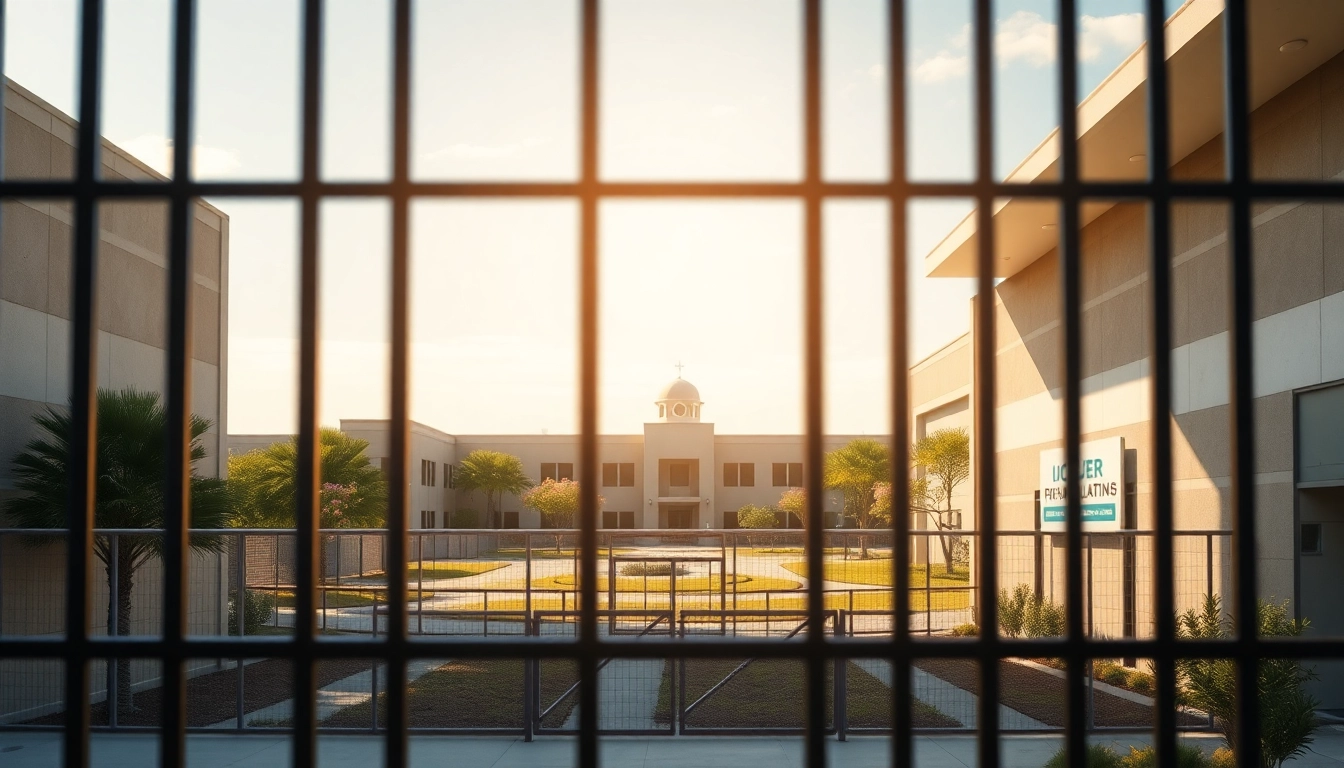 OC Jail facility highlighting architectural features within a community-friendly environment.
