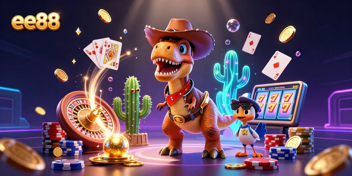 Experience thrilling gaming action at ee88 with vibrant characters and captivating casino elements.