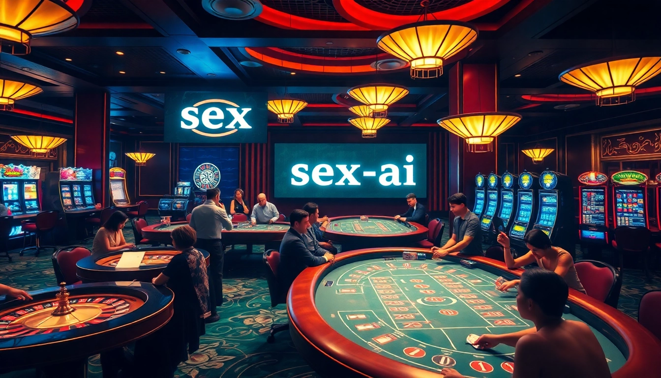 Experience the thrill of casino gaming with a scene showcasing sex ai innovation in gambling.