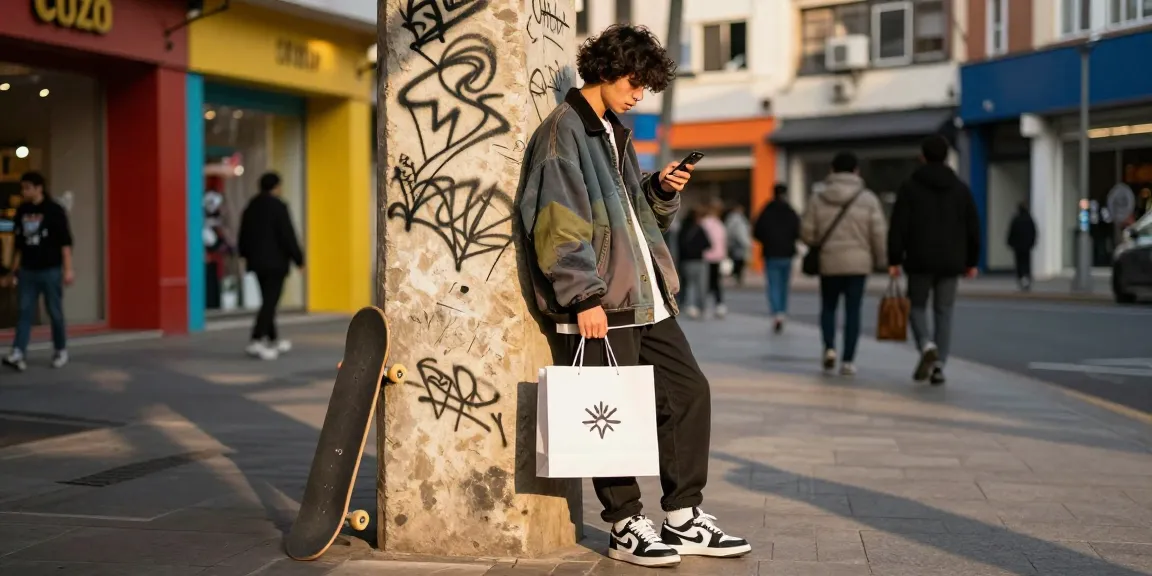 Individual casually engaging with a smartphone outside https://shs-dome5.com/ showcasing street style and vibrant urban life.