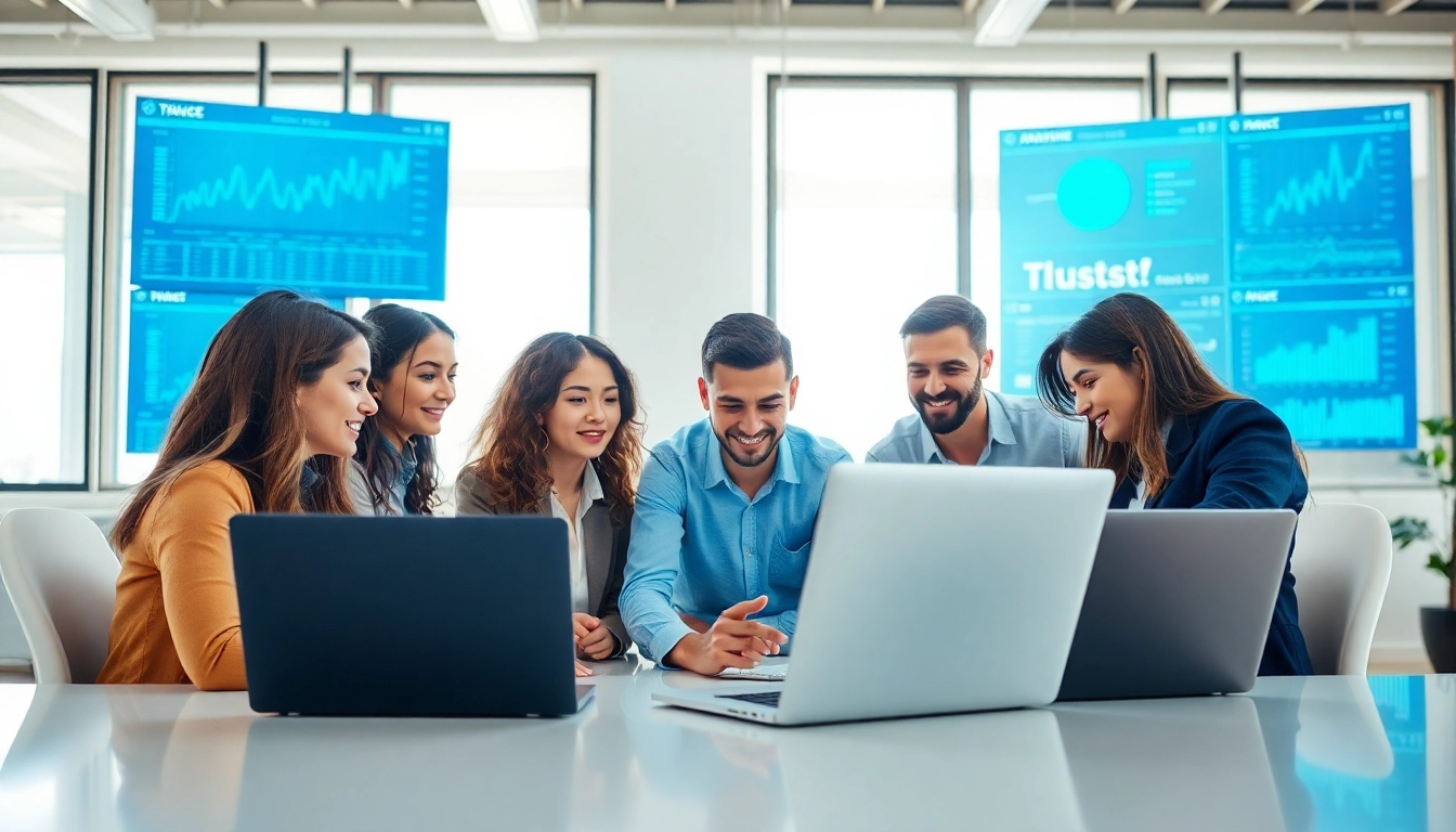 Managed IT services near me provided by a diverse team in a modern office environment.