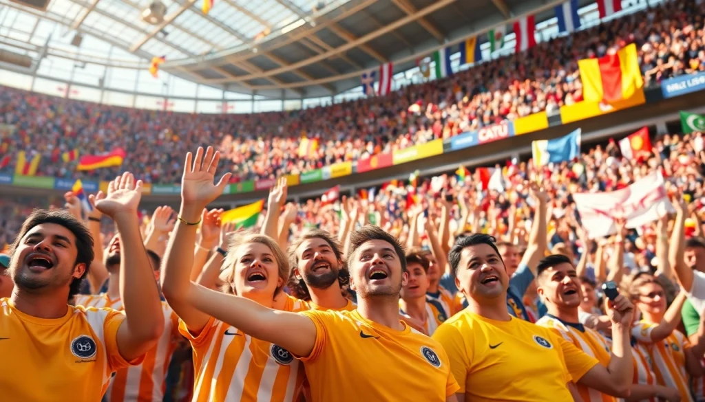 실시간스포츠중계 중인 팬들이 응원하는 생생한 장면