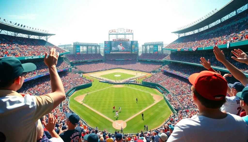 mlb중계가 진행되는 순간의 열정적인 야구 경기 장면