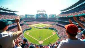 mlb중계가 진행되는 순간의 열정적인 야구 경기 장면