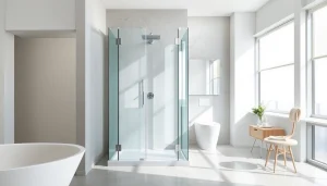 Präsentieren Sie die stilvolle sonni Duschkabine in einem modernen Badezimmer.