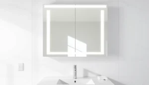 Spiegelschrank mit LED Beleuchtung optimiert für modernes Badezimmer-Design