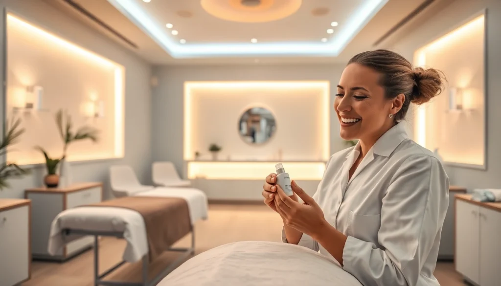 Engaging aesthetic care in Nyack showcasing a serene spa environment with a calming setup.