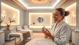 Engaging aesthetic care in Nyack showcasing a serene spa environment with a calming setup.