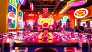 Memainkan plinko demo dengan papan yang cerah dan penuh warna, menciptakan suasana mengasyikkan.