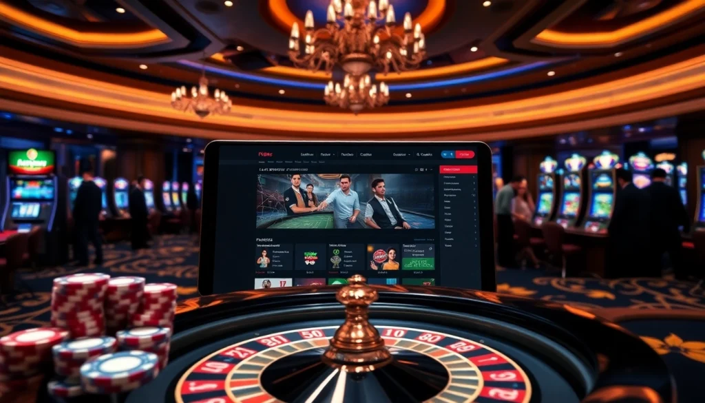 Experience the thrilling online gaming atmosphere at F168 with vibrant casino elements and live action.