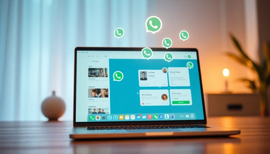 通过 WhatsApp Web 探索 快连VPN 的功能，展示消息、语音和位置共享。