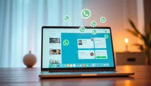 通过 WhatsApp Web 探索 快连VPN 的功能，展示消息、语音和位置共享。