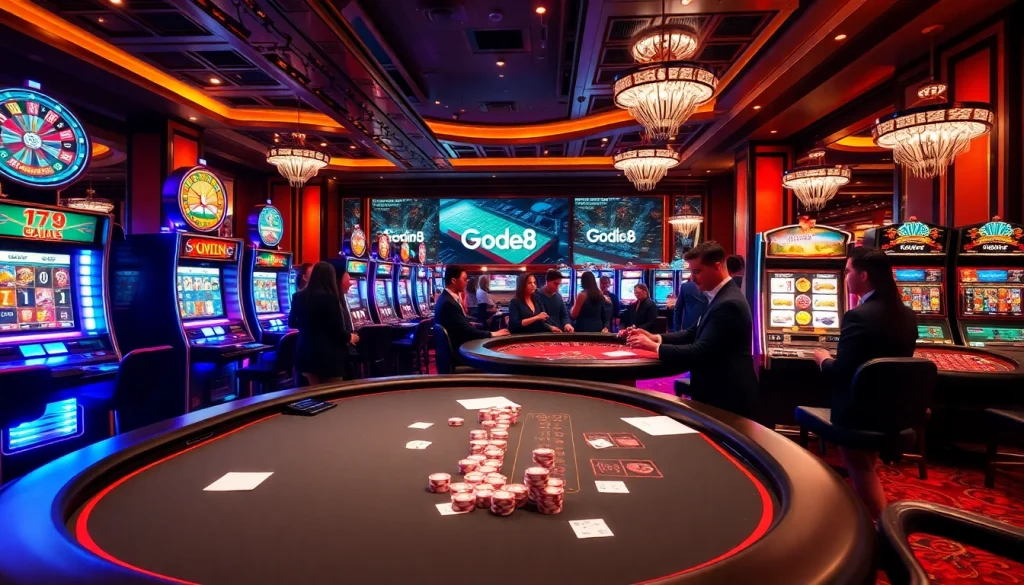 Engage with go8 đăng nhập for high-stakes poker and vibrant casino scenes filled with excitement.