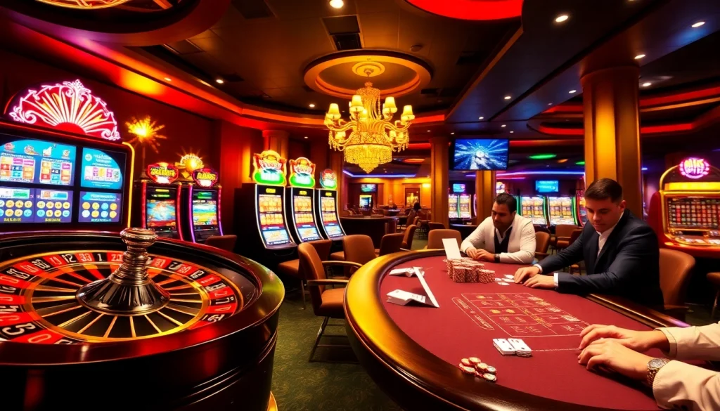 Experience the excitement of gambling at u888 com with vibrant lights and thrilling action.