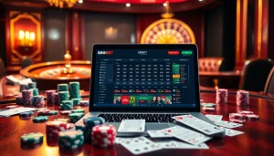 Experience link alternatif sbobet with vibrant casino imagery showcasing online betting excitement.